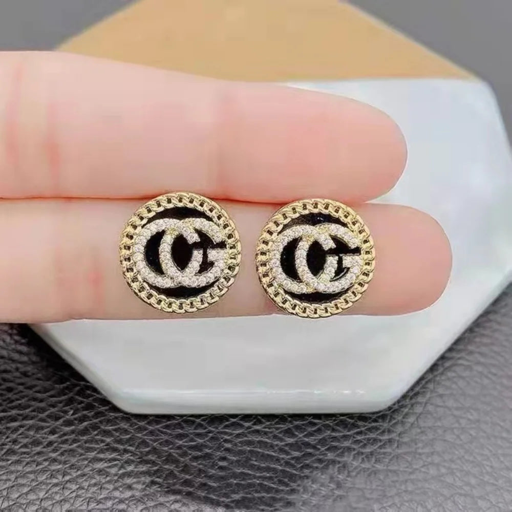 Modern Initial Letter Stud Earrings