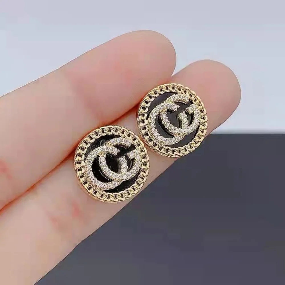 Modern Initial Letter Stud Earrings