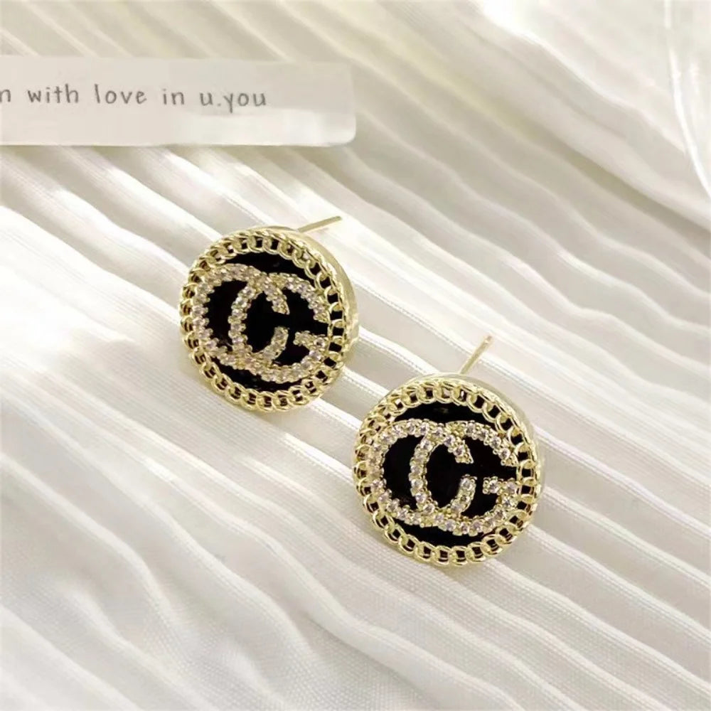 Modern Initial Letter Stud Earrings